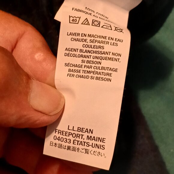 LL Bean Flannel Shirt Men's Size Large Relaxed Fit Plaid Blue/Green (0332P1) - Picture 7 of 8